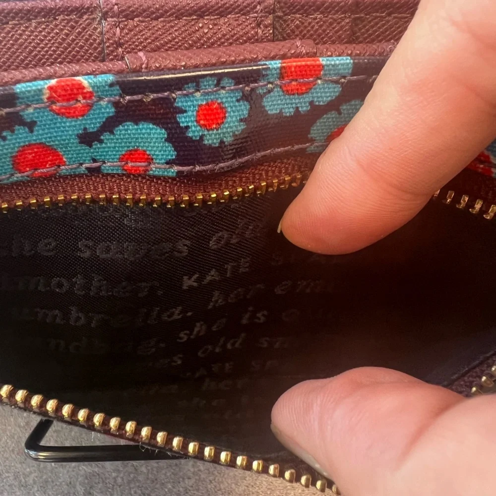 Kate Spade Cameron Street Tangier Floral Lacey Wallet Peacock Blue